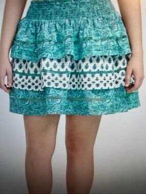 New! Roller Rabbit x Target Floral Bouquet Tiered Mini Skirt Size 4X